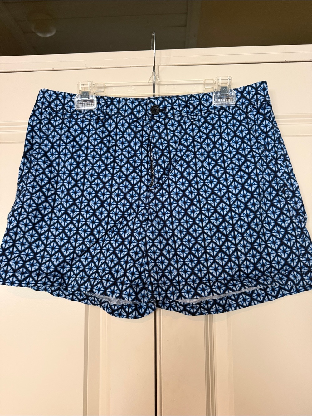 Banana Republic Blue Geometric Print Women's Shorts